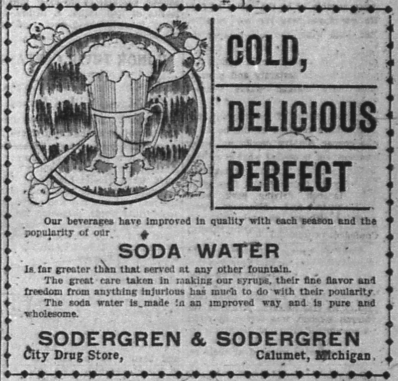 Newspaper ad - <i>The Copper Country Evening News</i>, 28 Sep 1903